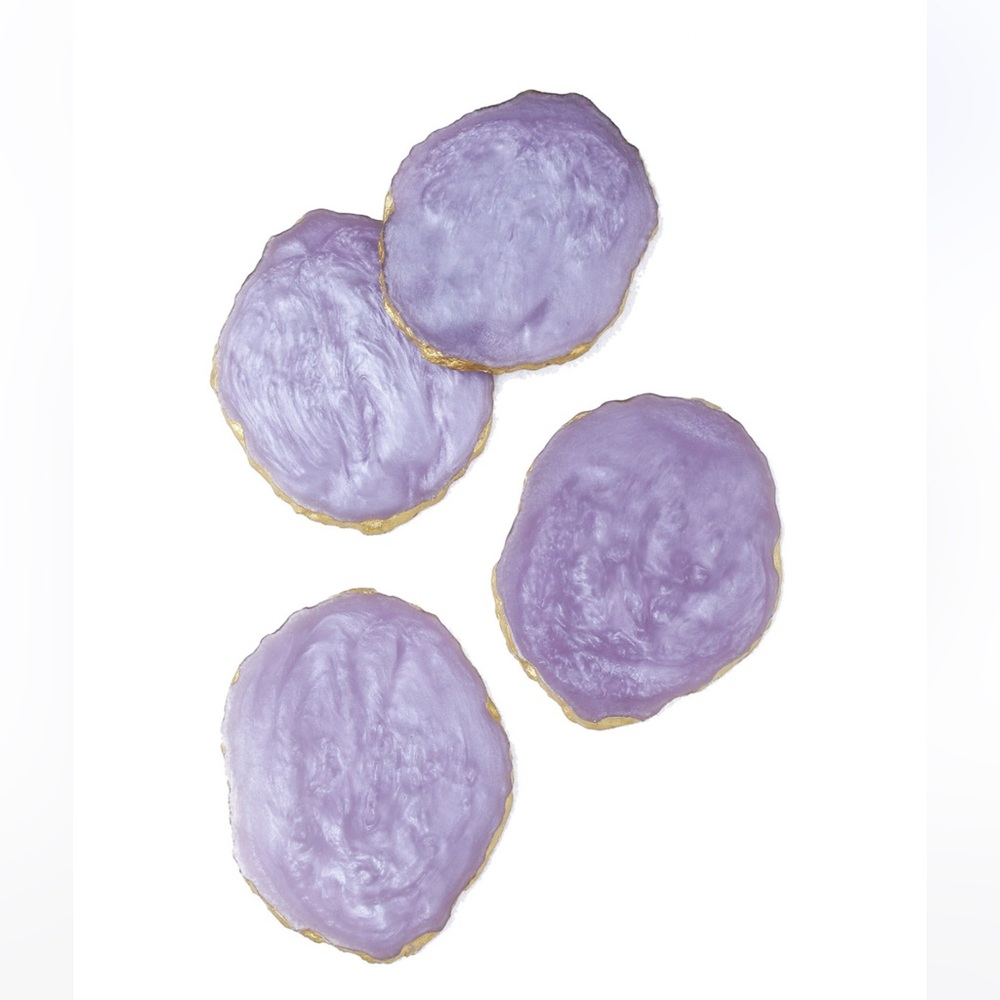 Purple Resin Coaster - Set of 4